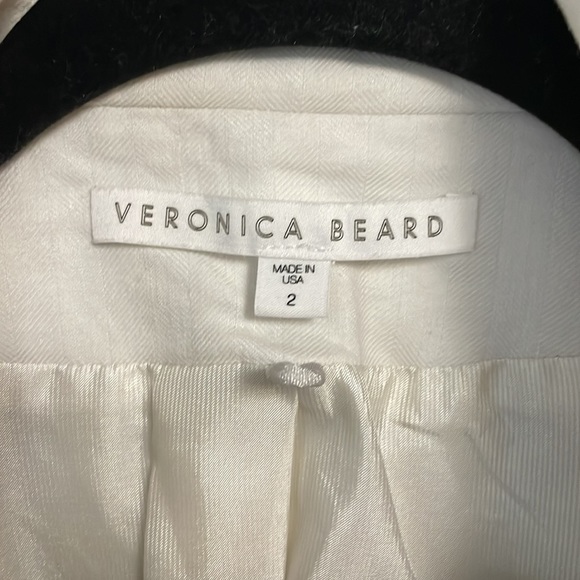 Veronica Beard Women’s Blazer Dickey Jacket White Off White Single button Size 2 - Picture 9 of 16